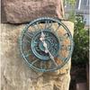 Große Retro-Gartenuhr – wetterfest – Badezimmeruhr – Vintage-Dekor – tickt nicht