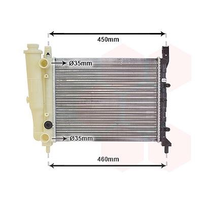 Van Wezel Kühler, 388 x 322 mm, Uno 55 u. 60 [Hersteller-Nr. 17002039] für Fiat Image