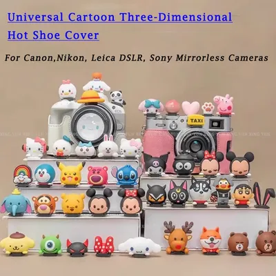 Camera Cartoon three-dimensional Hot Shoe Cover Flash Cap Protector For Canon,Nikon, Leica DSLR, Sony Cameras Accessories