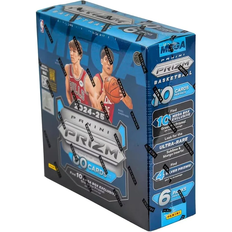 2024-25 NBA Prizm Basketball Trading Card 6er-Pack Hobby MEGA Box Ten Green Ice Prizms pro Box Sammelkarte Image