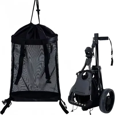 Golf Cart Organizer Push Pull Golf Cart Bag Black Garage Net Bag Portable Golf Cross-border For Golf Cart Cart Storage Bag Parts