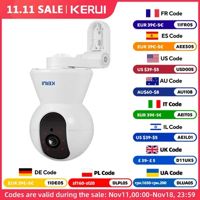 Kerui 4k 8mp Tuya Smart Mini Wifi IP-Kamera mit Halterung Indoor Wireless Home Security ai Mensch erkennen CCTV-Überwachungs kamera