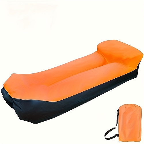 1er-Pack aufblasbares Schlafsofa für den Außenbereich, faltbar, mit Kissen, reißfest, atmungsaktiv Rutschfestes, leichtes, tragbares Design für Camping, Strand, Partys im Freien – keine Pumpe Image
