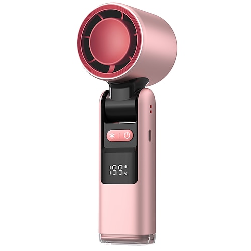 ventilatore portatile con piastra di raffreddamento, mini ventilatore pieghevole con velocità 1-199 con supporto, gancio cordino, fino a 6 ore di utilizzo per viaggi, ufficio, casa all'aperto