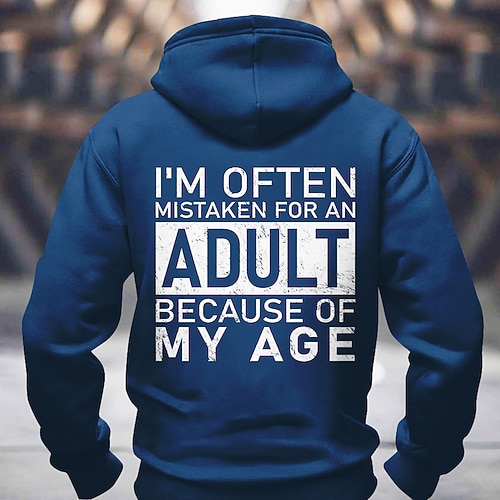 Männer Lustiges Grafik Tee 'Weil meines Alters für einen Erwachsenen gehalten' - Ironisches Lifestyle Zitat Shirt Image