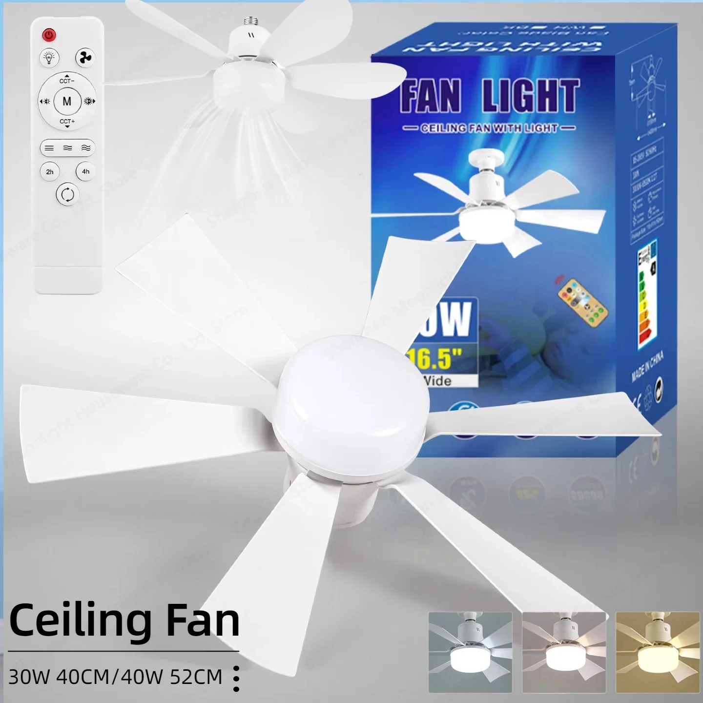 Deckenventilator Beleuchtung Dimmbares Licht Farbtemperatur Moderne Deckenmontage Fernbedienung Smart Home Led Deckenventilator Licht