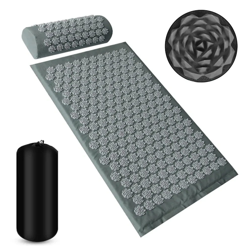 Spike Yoga Matte Akupressur Massage Pad Shakti Matte Lindert Druck Körper Schmerzen Entspannen Muskeln Zurück Akupunktur Kissen Hause Fitness Image
