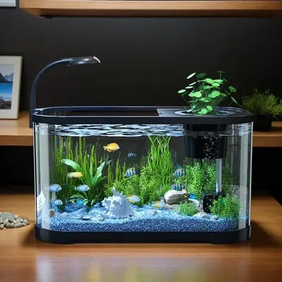 Aquarium Kit Small Betta Fish Tank For Beginners Desktop Beginner Aquarium Household Fish Bowl For Betta Tortoise Frog