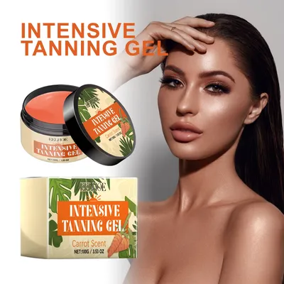 Eelhoe 100g Intensive Tanning Gel Sunless Wheat Bronze Skin Accelerator Carrot Scent Sunbeds Summer Lasting Self Tanner Gel