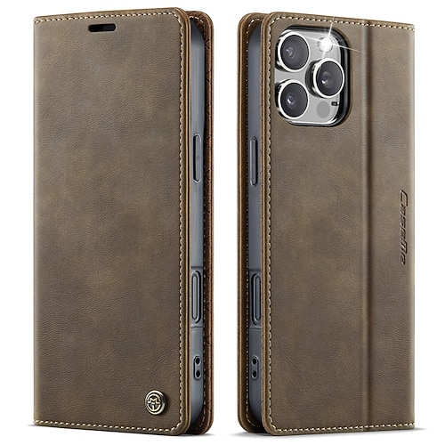 Handy Hülle Handyhüllen Für iPhone 17 Pro Max 17 Air 16 15 14 Pro Max Plus 16e 13 Pro Max Mini Brieftaschenhülle Mit Ständer Magnetisch Kartenfach Retro TPU PU-Leder Image