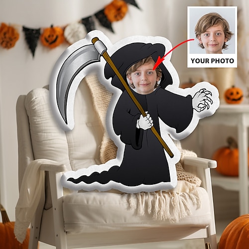 Halloween kundenspezifisches Gesichtskissen personalisiertes Fotominime-Wurfkissen humanoider Polster lustiger Gag-Jubiläums-Geschenk für ihn und sie Mini-Me-Puppenspielzeug Image