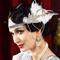 Damen-Stirnband im Stil der 1920er-Jahre im Gatsby-Stil mit Flapper-Motiv – Haar-Accessoire mit Strass-Feder und Ketten für Partys im Retro-Stil und Veranstaltungen im Stil der Goldenen Zwanziger