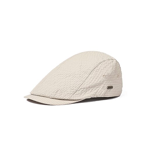 Leichte karierte Ivy Cap aus Polyester für Herren – atmungsaktive, verstellbare Schiebermütze für lässige Sommer- und Outdoor-Aktivitäten Image