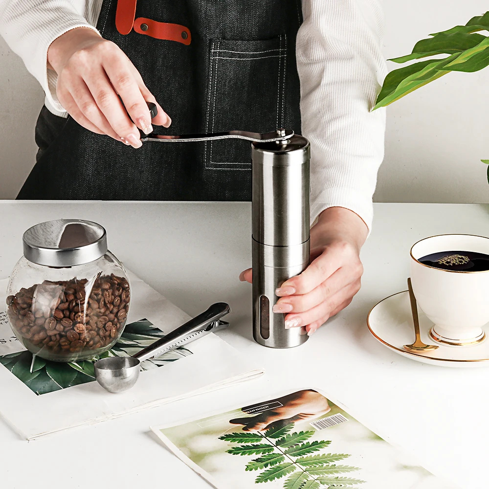 Macinacaffè manuale Mini macinini per chicchi di caffè fatti a mano in acciaio inossidabile Utensile da cucina Accessori per caffè