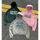 Y2K Felpa con cappuccio con zip retrò Hip-Hop Lettera stampata Casual Streetwear per uomo e donna Felpe oversize moda Harajuku gotica