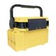 Pegciuho Portable Fishing Tackle Holder 2 Layer Organizer with Rod Support And Bait Bucket, yellow