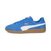 Sneaker PUMA "PUMA Handballschuhe Erwachsene", Gr. 47, blau (royal weiß gum blau beige), Obermaterial: Synthetik, Kuhleder; Futter: Synthetik; Innensohle: Textil; Laufsohle: Gummi, Schuhe