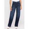 Relax-fit-Jeans ANGELS "LIZ WORKER", Damen, Gr. 46, Länge 28, blau (schwarz indigo used), Denim/Jeans, Obermaterial: 91% Baumwolle, 6% Polyester, 3% Elasthan, casual, relaxed fit lang, Jeans, mit großen Vordertaschen und Fade-Out Effekten