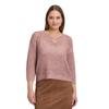 Strickpullover BETTY BARCLAY "Betty Barclay Lochstrick-Pullover mit Pailletten", Damen, Gr. 38, rosa (ash rose), Strick, Obermaterial: 73% Polyacryl, 27% Polyester., Basic, lässig geschnitten normal, V-Ausschnitt, Langarm, Pullover, Glitzer
