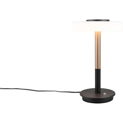 TRIO LEUCHTEN LED Tischleuchte "CELESTE, LED Tischlampe mit 4-Stufen Touchdimmer 10W warmweiß 3000K", braun (coffee), 1 flammig, Ø 22,0cm H: 35,0cm,, Lampen, 1050 Lumen Höhe 35cm, Tischlampe mit Glasschirm Ø 22cm, Memoryfunktion Image