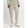 Cargohose JACK & JONES "JPSTKANE JJJONNIE CARGO", Herren, Gr. 31, Länge 32, gelb (moonbeam), Web, Obermaterial: 98% Baumwolle, 2% Elasthan, unifarben, modisch, loose fit knöchellang, Hosen