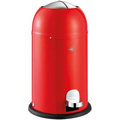 Mülleimer WESCO "Kickmaster Junior", rot, B:30cm H:51cm T:30cm, Stahlblech, Mülleimer, Abfallsammler mit Dämpfer, 12 Liter Image