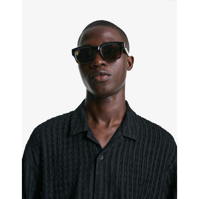 Bershka Resin Sunglasses Men Brown