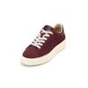 Sneaker MARC O'POLO "aus Rindleder in Cordoptik", Damen, Gr. 41, schwarz aubergine rot, Obermaterial: 100% Leder (Rind), unifarben, Schuhe