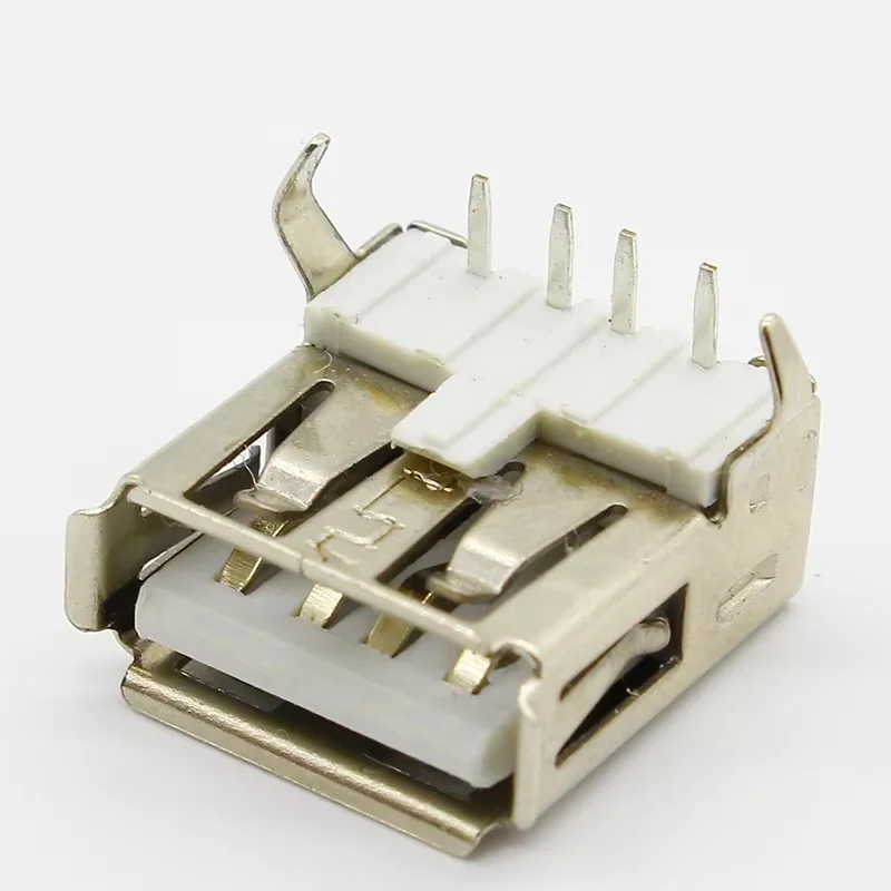 10 teile/los USB 2,0 G54 4Pin A Typ Buchse Stecker 2 füße 90 grad Datenübertragung Lade Image