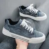 Blau Cowboy Männer Schuhe Mode Bequeme Leinwand Schuhe Männer Skateboard Schuh Atmungsaktive Lace-Up Wanderschuhe Männlichen Turnschuhe 39-48