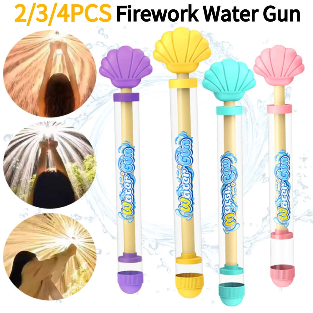 2/3/4PCS Feuerwerk Wasser Pistole Pull-Out Sprinkler Spielzeug Foto Requisiten Strand Wasser Kampf Spielzeug im Freien Wasser Spielzeug für Baden Pool Image