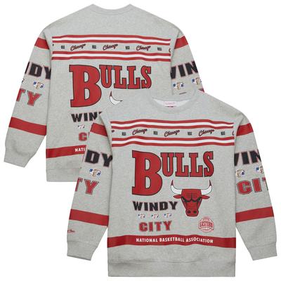 Chicago Bulls Mitchell & Ness All Over Print Vintage Crew – Herren Image