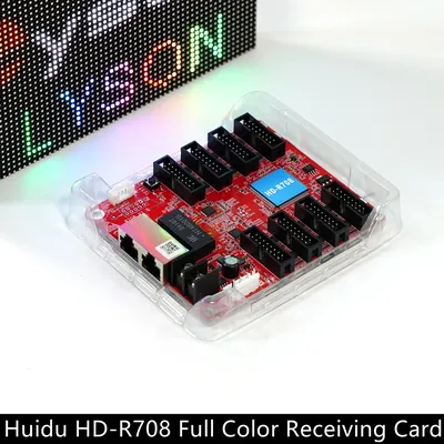 Huidu HD-R708 HD-R712 HD-R716 Full Color Video Display Receiving Card Work With Synchronous HD-VP210 Processor