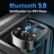 Car MP3 Player 3.1A Dual USB Car Fast Phone Charger Adapter Bluetooth 5.0 FM Transmitter Receiver USB Flash Drive Plug Car Kit