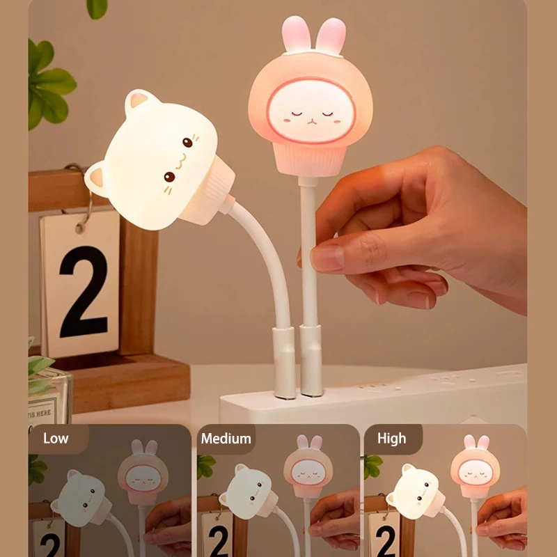 GGbingo LED-Nachtlicht, Fernbedienung, dekoratives Licht, niedlicher Cartoon-Bär, Kaninchen, Haustierform, USB-Schnittstelle, Haustier-Nachtlicht, Schlafzimmer