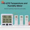 Stazione meteorologica Sensori wireless interni/esterni Termometro digitale Igrometro Display LCD a LED Termometro con 3 sensori remoti