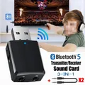 Adattatore Bluetooth USB 5.0 per TV Cuffie per PC Stereo domestico Adattatore audio EDR HIFI per auto Trasmettitore ricevitore Bluetooth 3 in 1