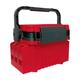 MotiveTech Fishing Gear Organizer Tackle Box with Rod Holder And Bait Bucket, red
