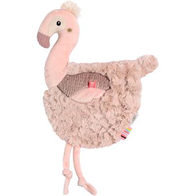 Kuscheltuch FEHN "Lazy, Crazy & Pink, Schmusetuch Flamingo", Baby, rosa (rose), Plüsch, Softvelour, Schnuffeltücher