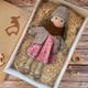 Handmade Waldorf Doll Baby Girl with Clothes Sets - 11.8 Inch Soft Plush Doll for Toddlers Ideal Christmas Gift for Kids