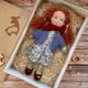 Handmade Waldorf Doll Baby Girl with Clothes Sets - 11.8 Inch Soft Plush Doll for Toddlers Ideal Christmas Gift for Kids