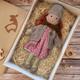 Handmade Waldorf Doll Baby Girl with Clothes Sets - 11.8 Inch Soft Plush Doll for Toddlers Ideal Christmas Gift for Kids