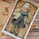 Handmade Waldorf Doll Baby Girl with Clothes Sets - 11.8 Inch Soft Plush Doll for Toddlers Ideal Christmas Gift for Kids