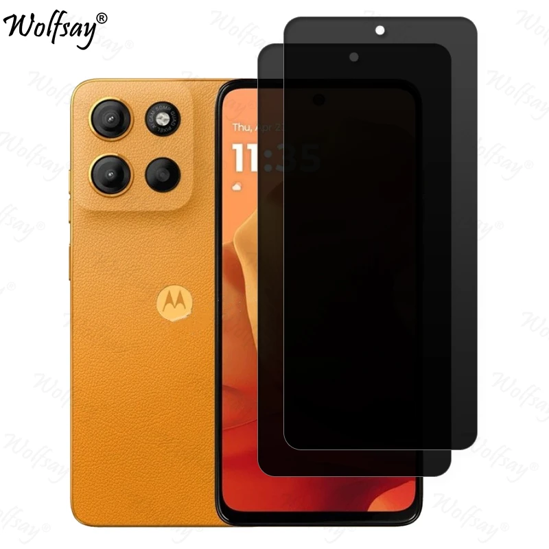 Verre trempé anti-espion pour Motorola Moto G15 protecteur d
