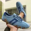 Freizeit schuhe für Männer Soft Sohlen Sport Outdoor Paar plus Größe Mode blau Tennis Training Frauen fahren Lederschuhe 2024