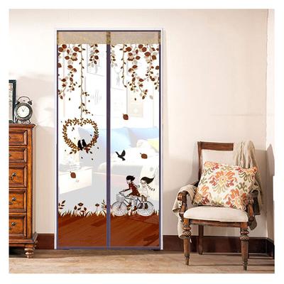 Csparkv - 90 x 210 cm, braun 2)Magnetisches Moskitonetz für die Tür – Netzvorhang – um Insekten Image