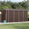 Abri de jardin marron 191x385x198 cm, en acier galvanisé, décoration de jardin extérieur, rangement extérieur, salle à outils