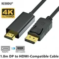 Adattatore compatibile da DisplayPort a HDMI 4K * 2K Convertitore DP a HDMI 1080P Cavo da 1,8 m per proiettore monitor TV PC desktop portatile
