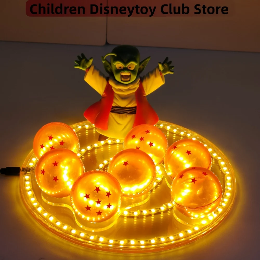 Dragon Ball Anime Dende con Dragon Ball Led Action Figures Modello Figurine Figura, Base, Lampada e Dragon Ball Decorazione fai da te