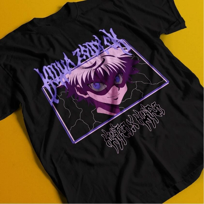 Killua T-shirt Hisoka T-shirt Hunter X Hunter HXH Anime Sommer Baumwolle Männer Frauen Top T Streetwear Casual Trendy Übergroßen Lose Image